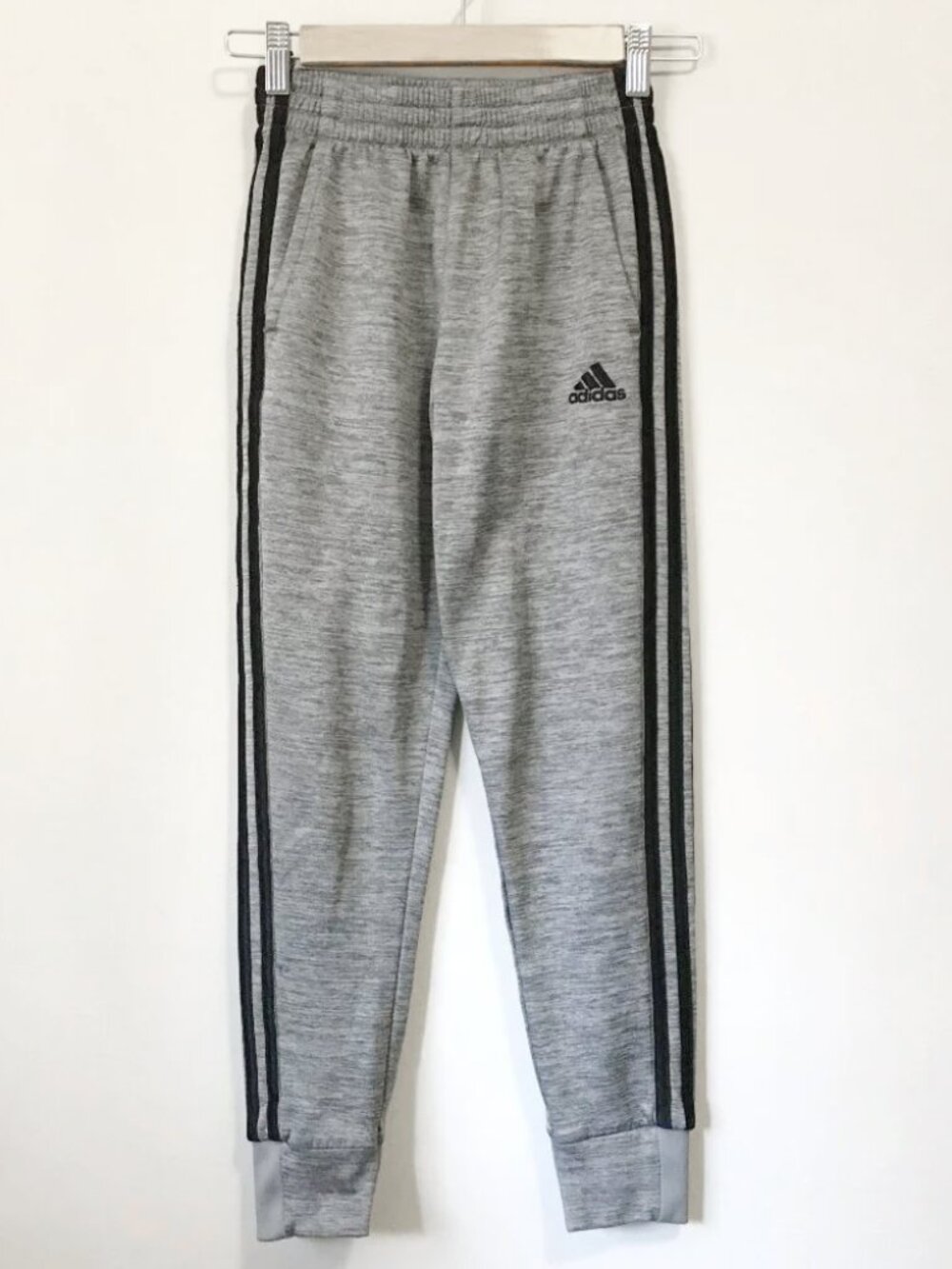 Adidas Boys/Girls Iconic Tricot 3-Stripe Jogger Track Pants Black Size Medium
